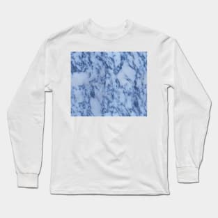 Hamptons blue marble Long Sleeve T-Shirt